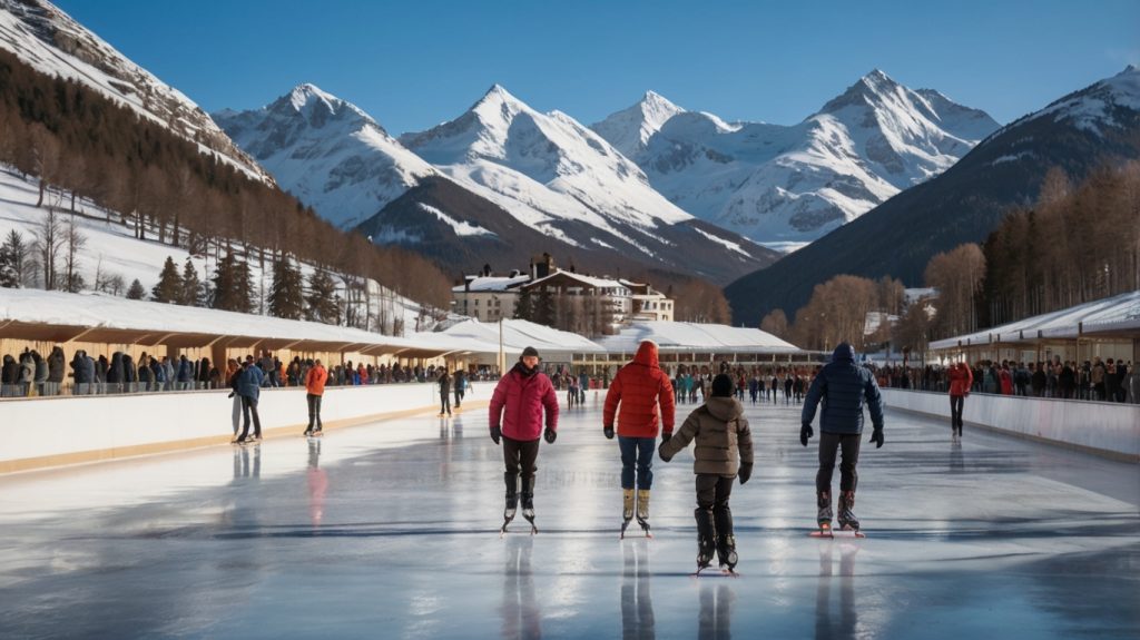 St. Moritz, Switzerland: Ice Skating on Lake St. Moritz