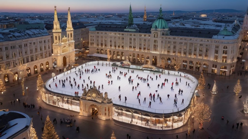 Vienna, Austria: Rathausplatz Ice Rink